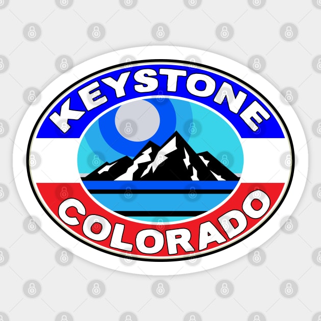 Keystone Colorado Skiing Ski Mountains CO Sticker by TravelTime